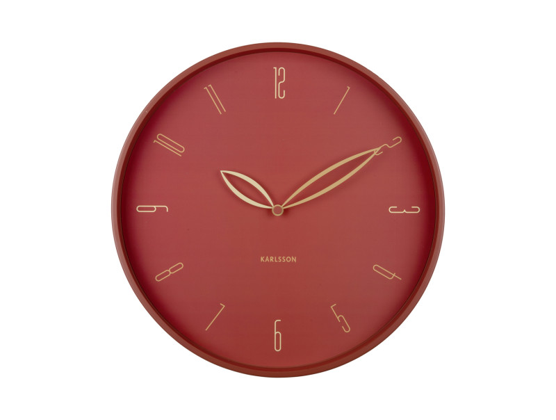 present time Wall Clock Petals - KA6012RD Red ochre