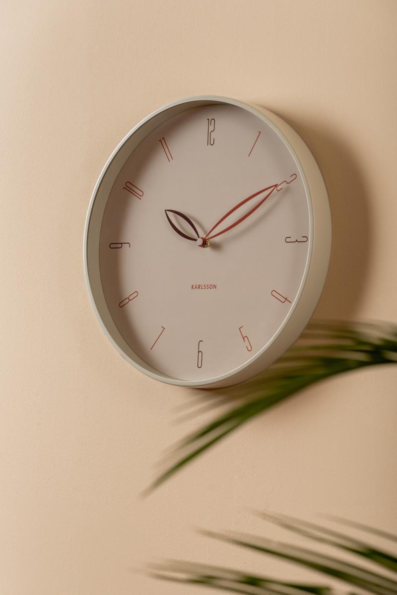 Present Time Wall Clock Petals - KA6012WG Warm Grey