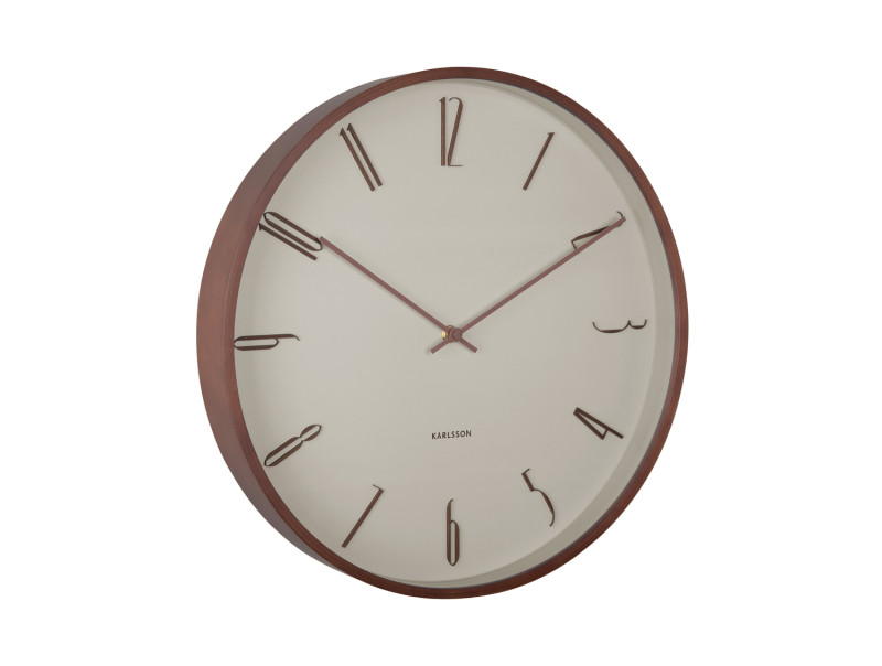 Present Time Wall Clock Scandia - KA6014WG Warm Grey