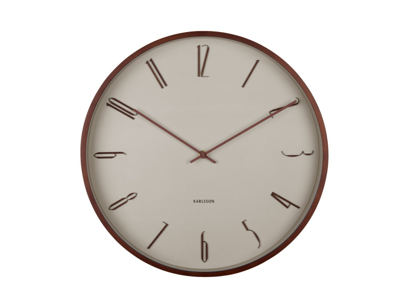 present time Wall Clock Scandia - KA6014WG Warm grey