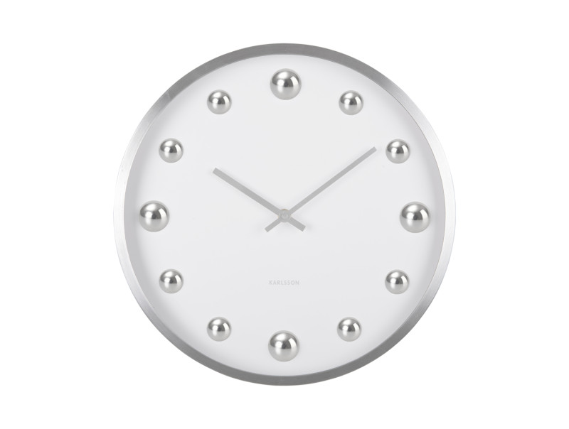 Present Time Wall Clock Shiny Dots - KA5971WH White