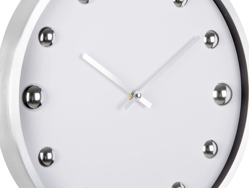 Present Time Wall Clock Shiny Dots - KA5971WH White