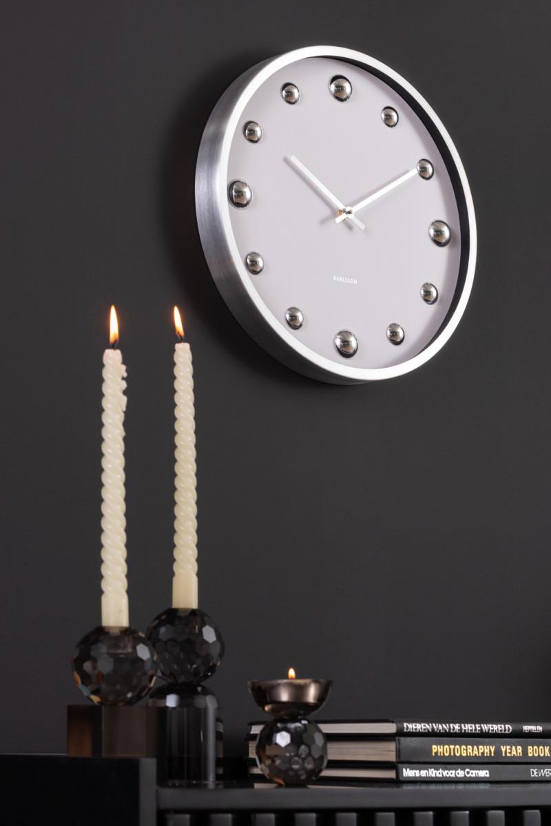 Present Time Wall Clock Shiny Dots - KA5971WH White