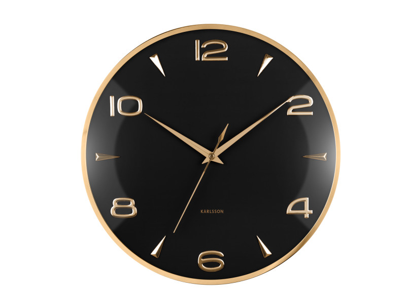 Present Time Wall Clock Sienna Glow - KA6017BK Black