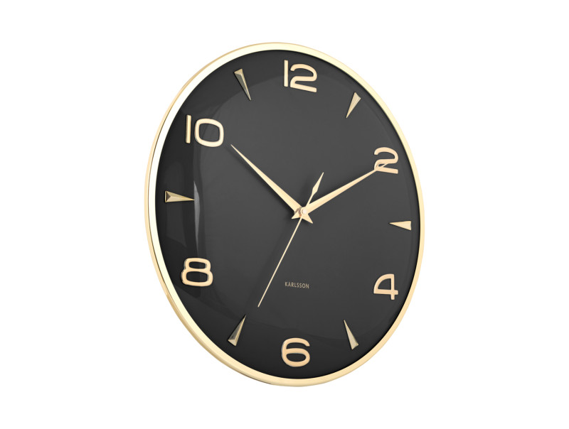 Present Time Wall Clock Sienna Glow - KA6017BK Black