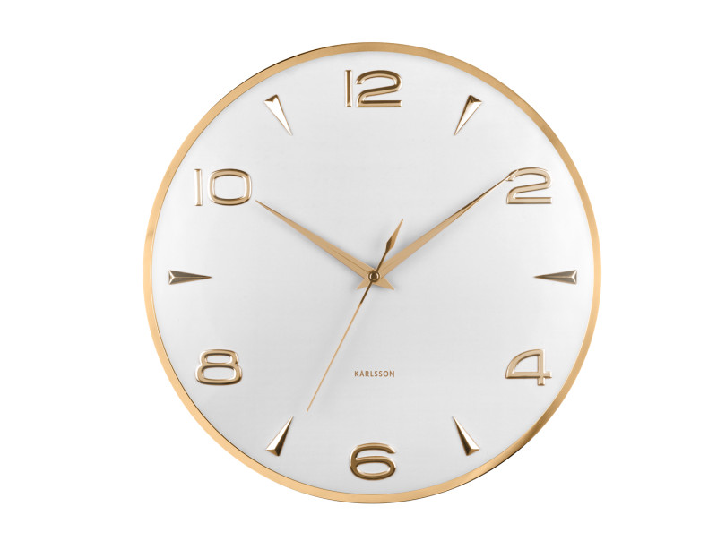 present time Wall Clock Sienna Glow - KA6017WH White