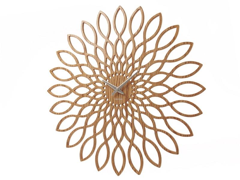 present time Wall Clock Sunflower - KA5394 Wood