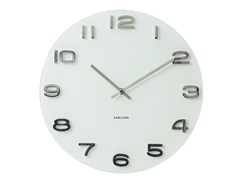 present time Wall Clock Vintage Round - KA4402 White