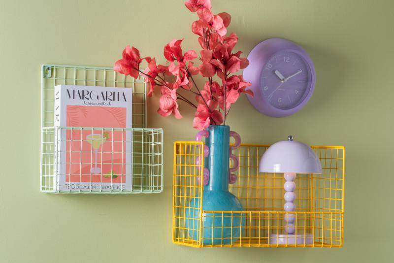 Present Time Wall Rack Reja - PT4256BY Bright Yellow