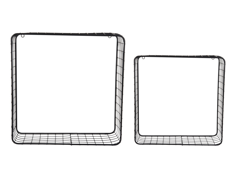 present time Wall Rack Set Reja - PT4258BK Black