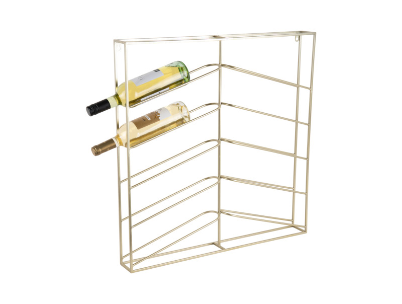 present time Wine Rack Cuadro - PT4270GD Gold