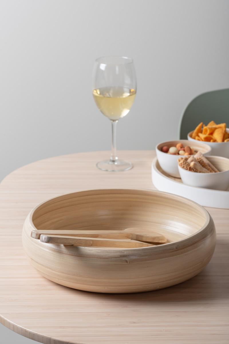 Present Time Salad Bowl Puro Sphere - PT4192NT Natural