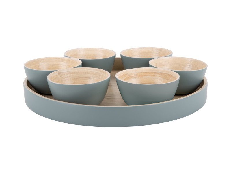 Present Time Snack Tray Puro Round - PT4193GR Jungle Green