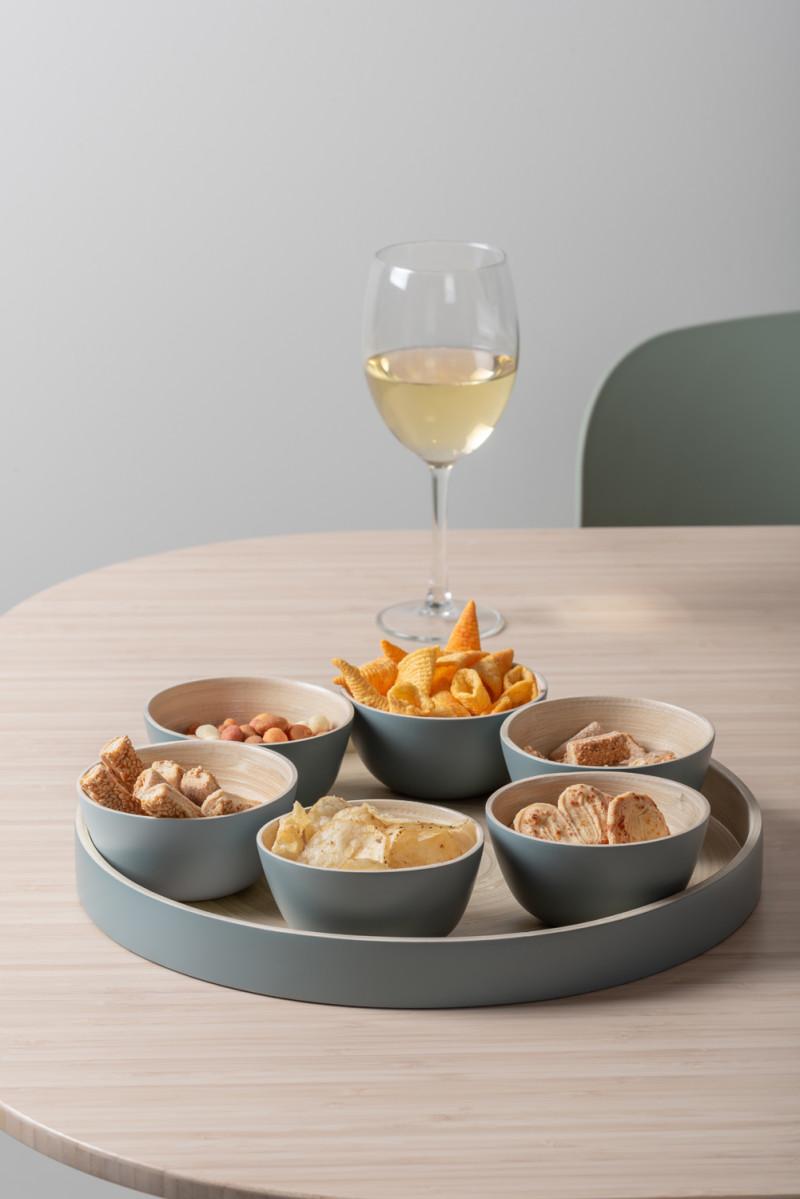 Present Time Snack Tray Puro Round - PT4193GR Jungle Green