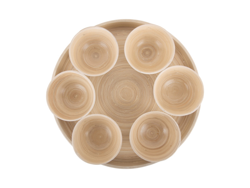 Present Time Snack Tray Puro Round - PT4193NT Natural