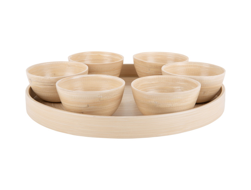 present time Snack Tray Puro Round - PT4193NT Natural