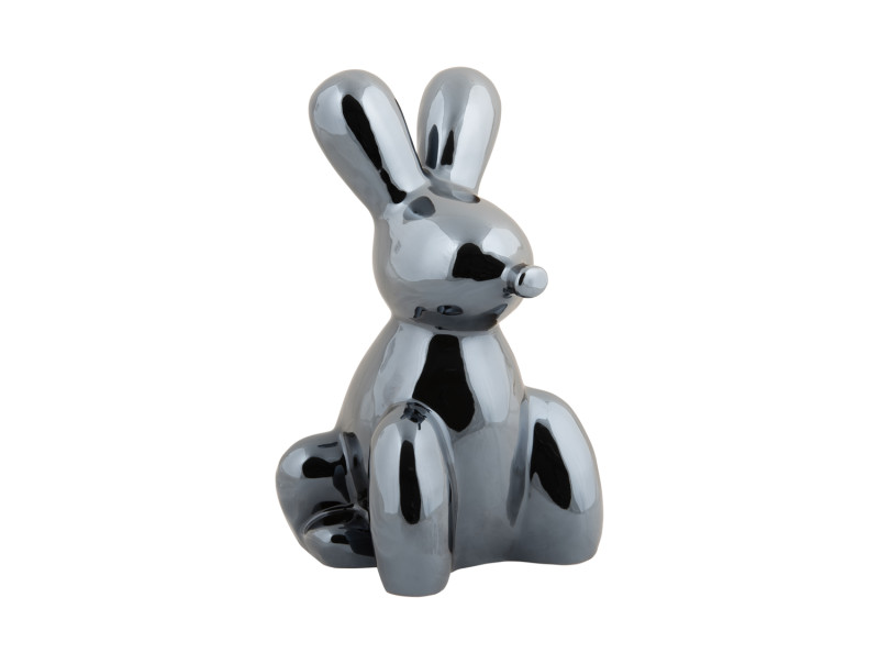 present time Statue Balloon Bunny Large - PT4229BK Black plated