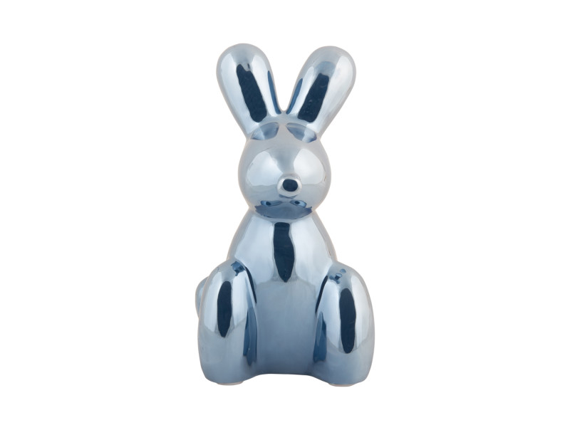 Present Time Statue Balloon Bunny Large - PT4229DB Dark Blue Plated