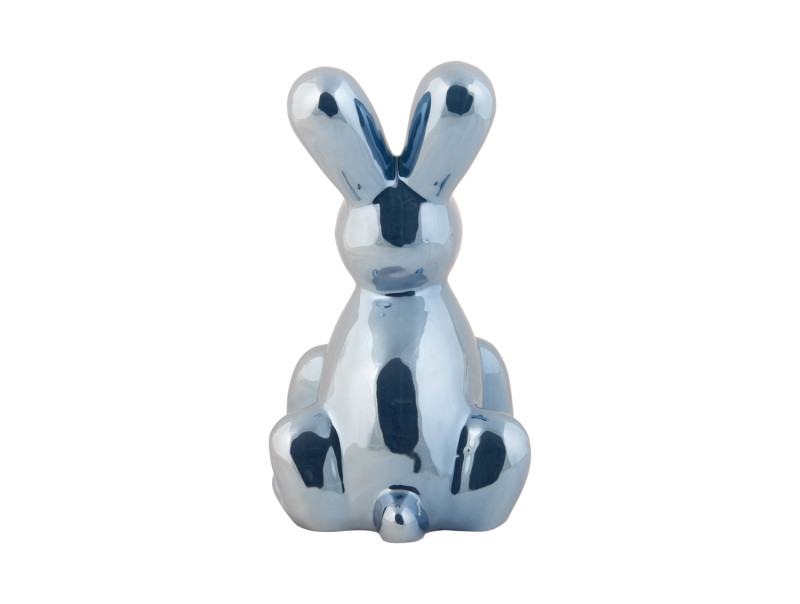 Present Time Statue Balloon Bunny Large - PT4229DB Dark Blue Plated