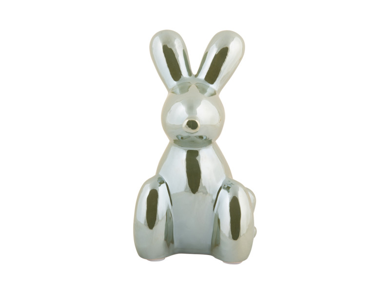 Present Time Statue Balloon Bunny Large - PT4229GR Jungle Green Plated