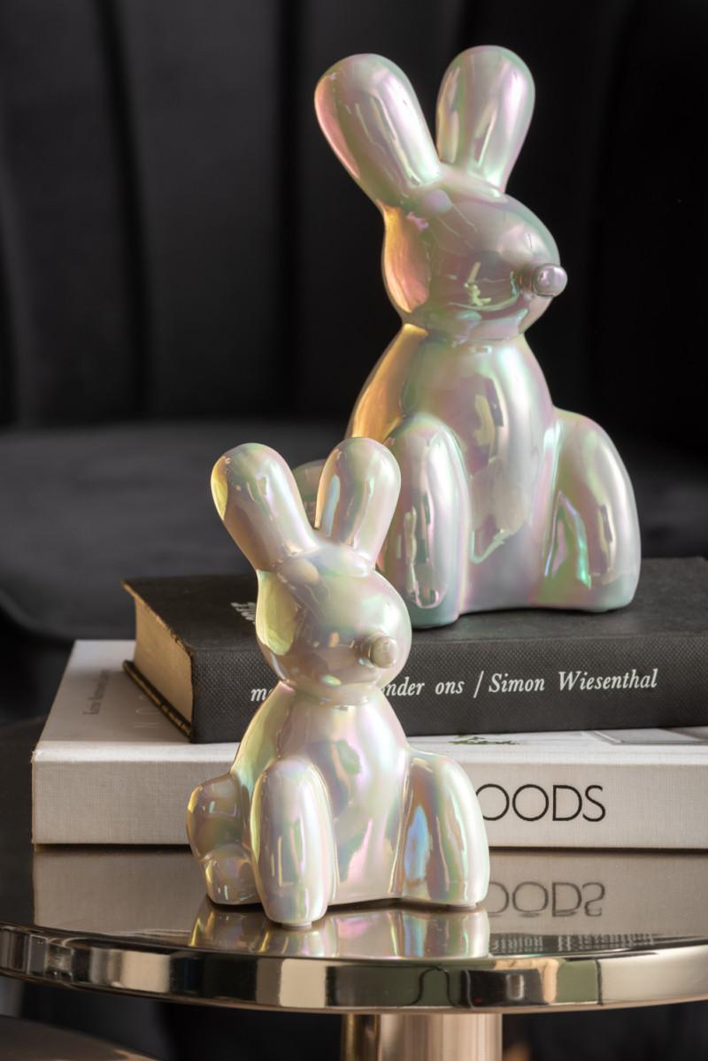 Present Time Statue Balloon Bunny Large - PT4229WH White Plated