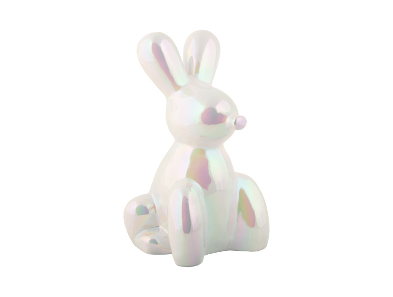 present time Statue Balloon Bunny Large - PT4229WH White plated