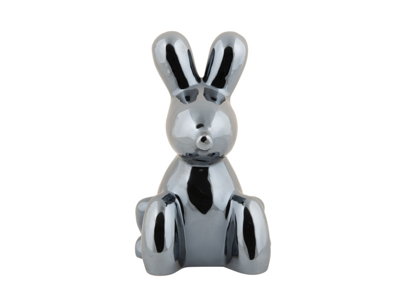Present Time Statue Balloon Bunny - PT4228BK Black Plated