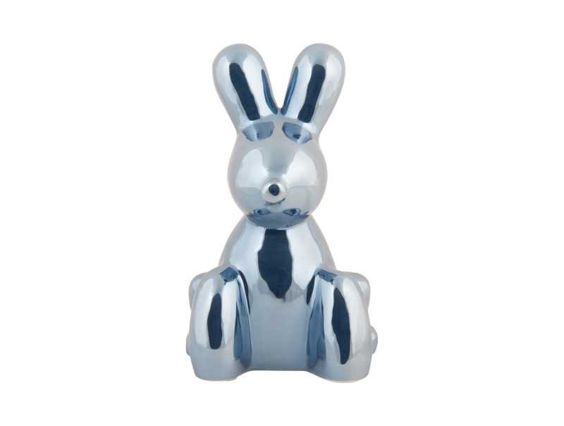 Present Time Statue Balloon Bunny - PT4228DB Dark Blue Plated