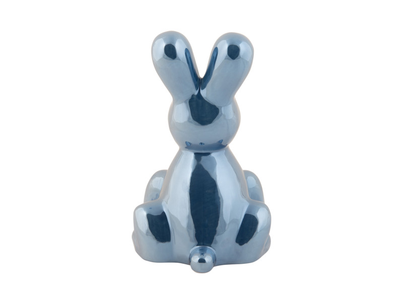 Present Time Statue Balloon Bunny - PT4228DB Dark Blue Plated
