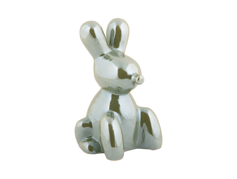 present time Statue Balloon Bunny - PT4228GR Jungle green plated