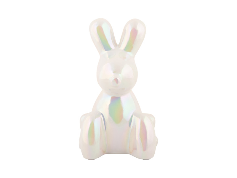 Present Time Statue Balloon Bunny - PT4228WH White Plated