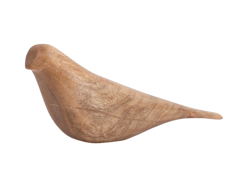 Present Time Statue Bird Long Tale - PT4165WD Natural