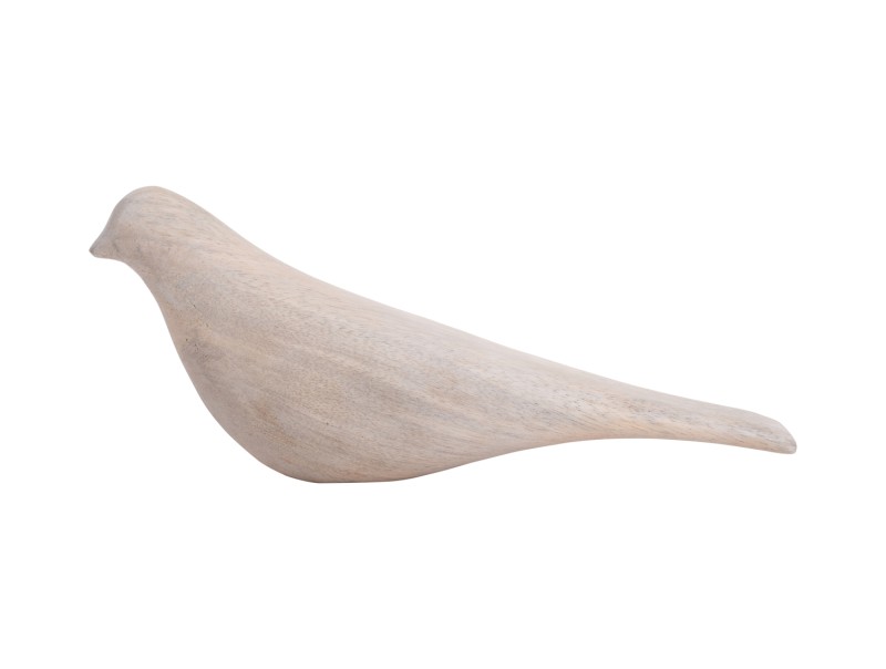 present time Statue Bird Long Tale - PT4165WH White wash