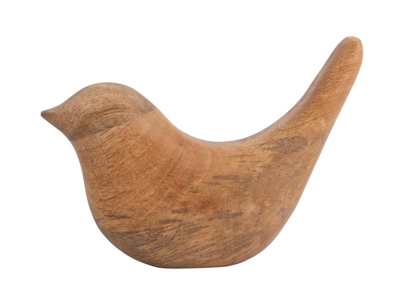 Present Time Statue Bird Long Tale Up - PT4164WD Natural