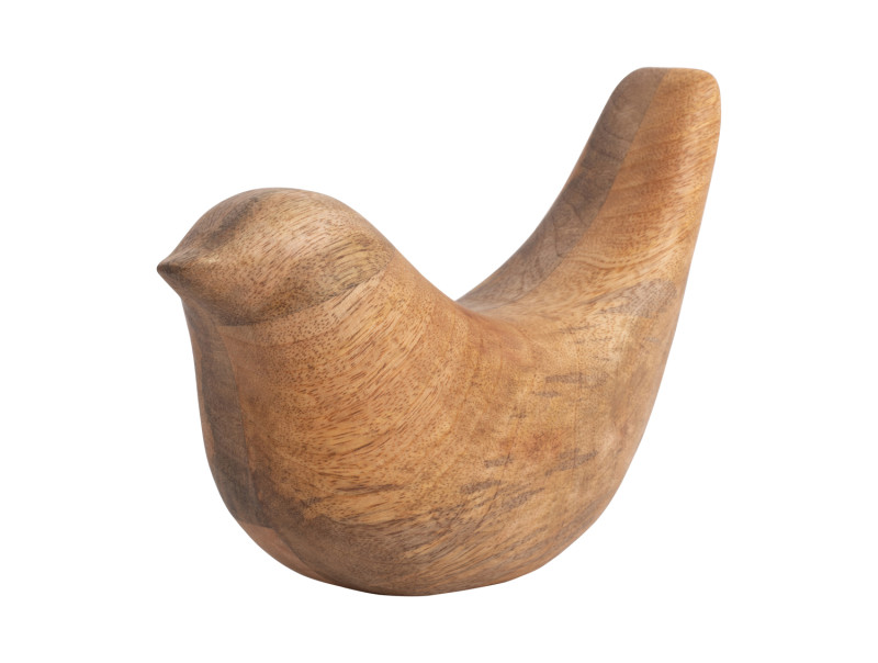 Present Time Statue Bird Long Tale Up - PT4164WD Natural