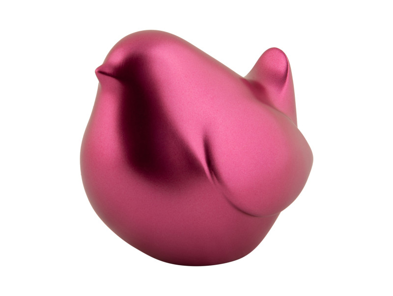 Present Time Statue Fat Bird - PT4158DP Metallic Dark Pink