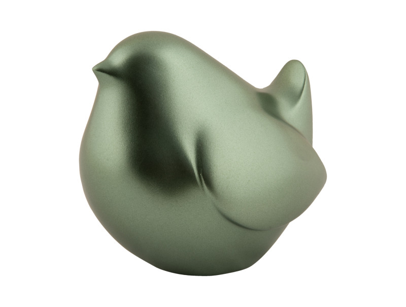 Present Time Statue Fat Bird - PT4158GR Metallic Jungle Green