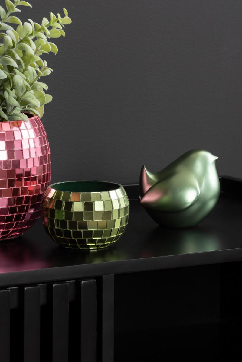 Present Time Statue Fat Bird - PT4158GR Metallic Jungle Green