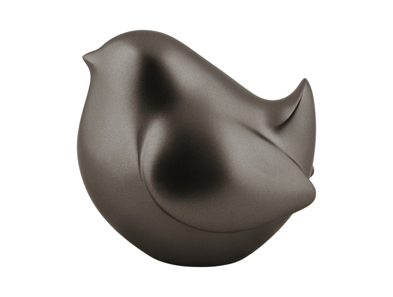 Present Time Statue Fat Bird - PT4158GY Metallic Dark Grey