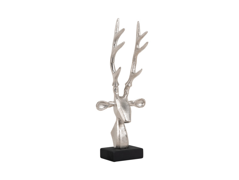 present time Statue Reindeer Head - PT4155SI Brushed silver