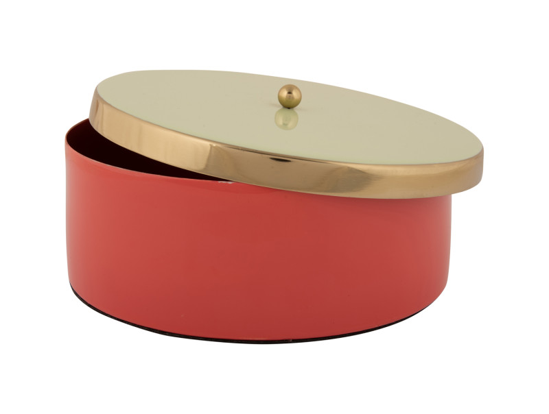 Present Time Storage Box Double Funky Large - PT4254RD Scarlet Red & Soft Green