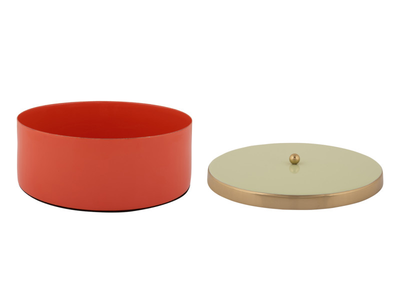 Present Time Storage Box Double Funky Large - PT4254RD Scarlet Red & Soft Green