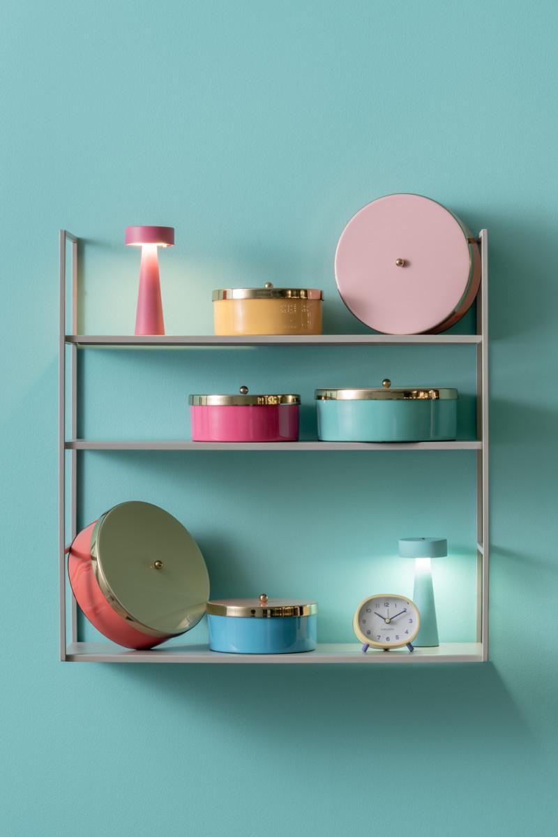 Present Time Storage Box Double Funky Medium - PT4253BY Bright Yellow & Soft Purple