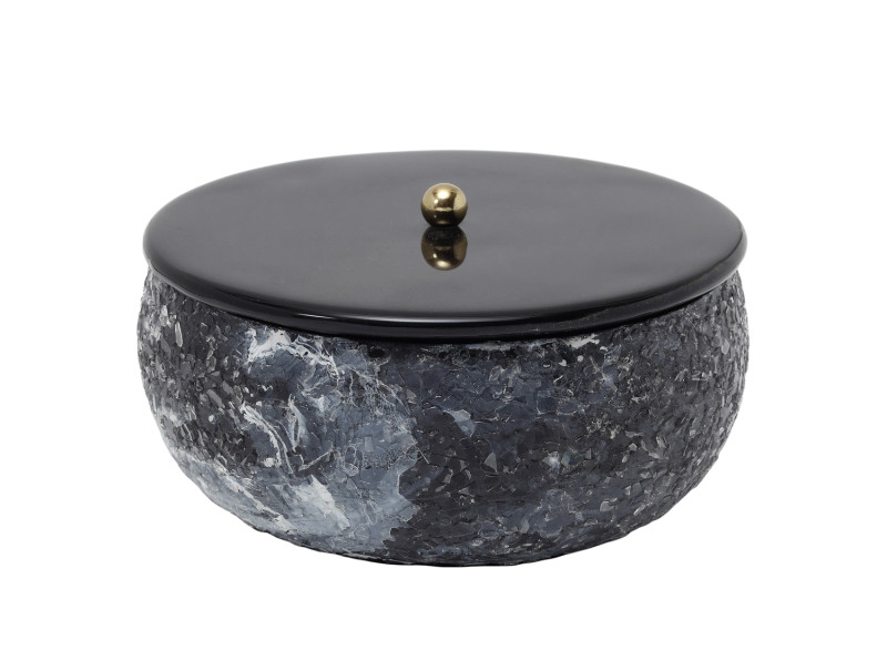 present time Storage Box Mosaic Marble - PT4353BK Storage box Mosaic Marble black