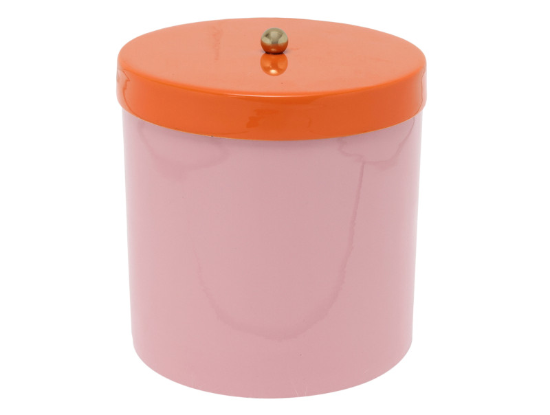 Present Time Storage Jar Double Funky Retro - PT4314LP Soft Pink & Bright Orange