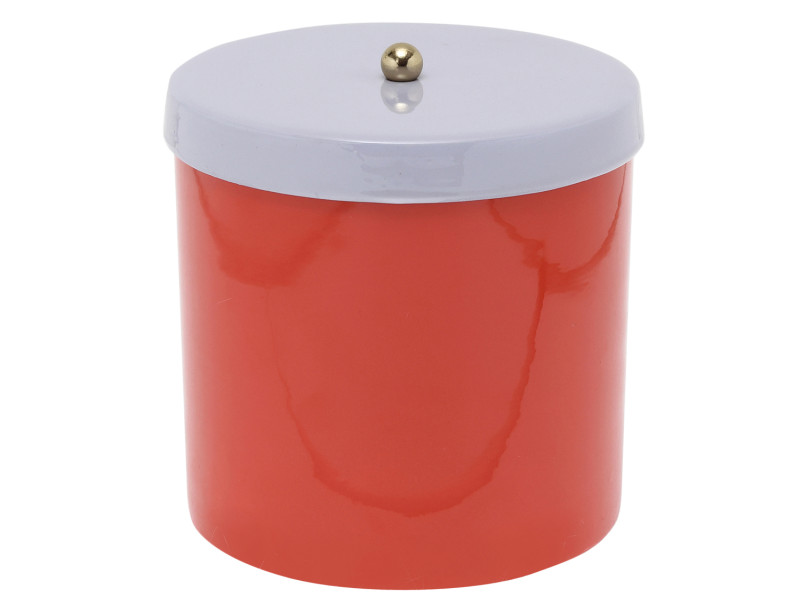 present time Storage Jar Double Funky Retro - PT4314RD bright red w. soft purple
