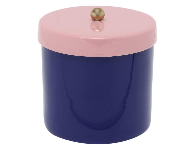 present time Storage Jar Double Funky Small - PT4313BL Cobalt blue & soft pink