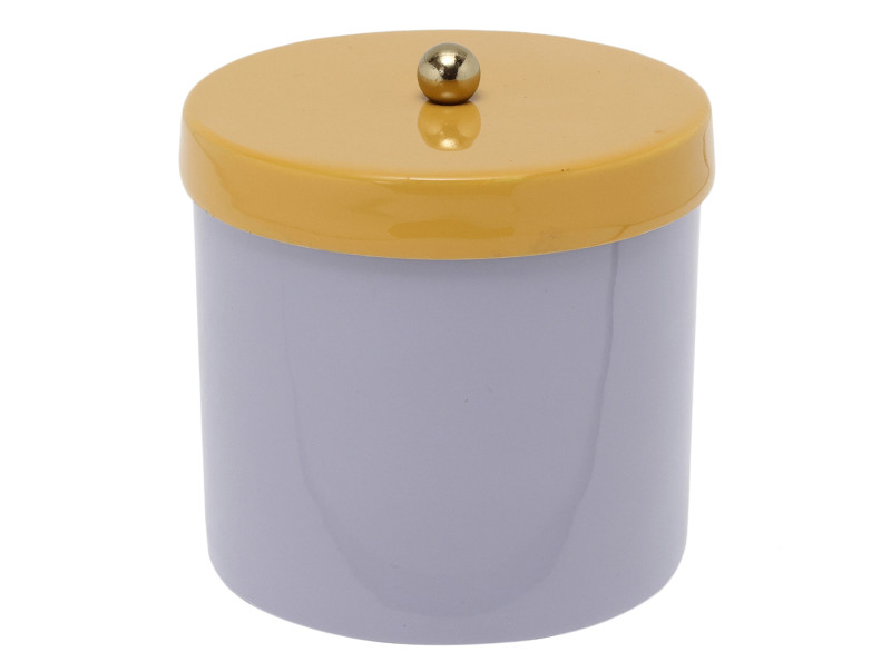 Present Time Storage Jar Double Funky Small - PT4313PU Soft Purple & Bright Yellow