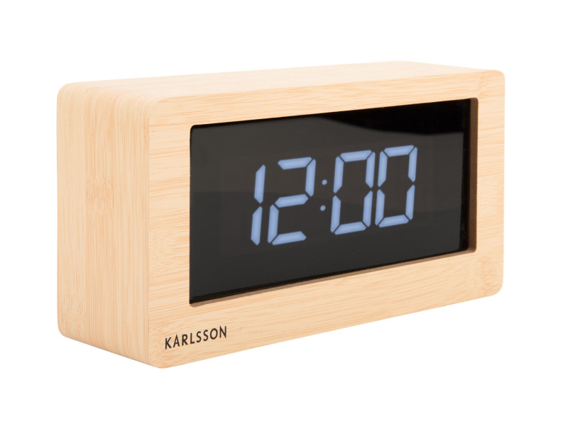 Present Time Table Clock Boxed LED - KA5899WD Light Wood