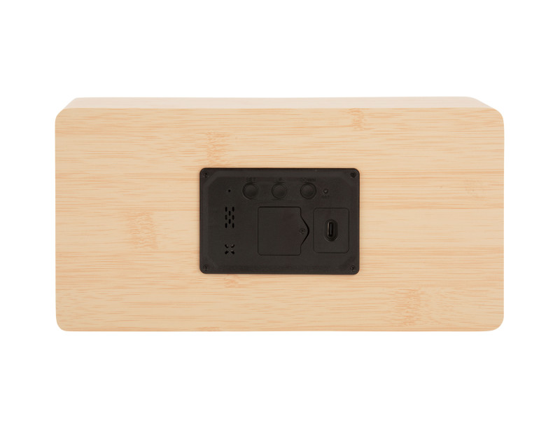 Present Time Table Clock Boxed LED - KA5899WD Light Wood